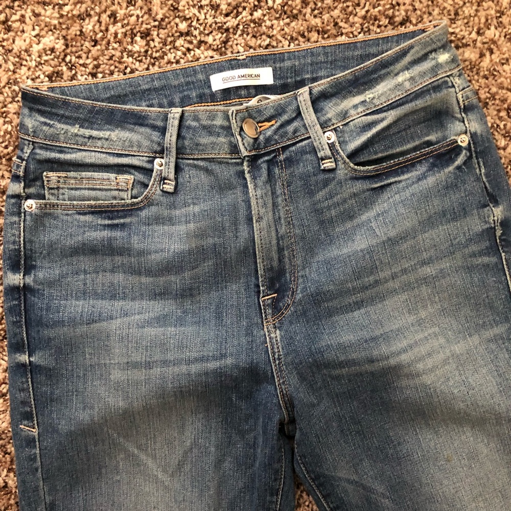 Good American Women’s Jeans with Tassel Fringe